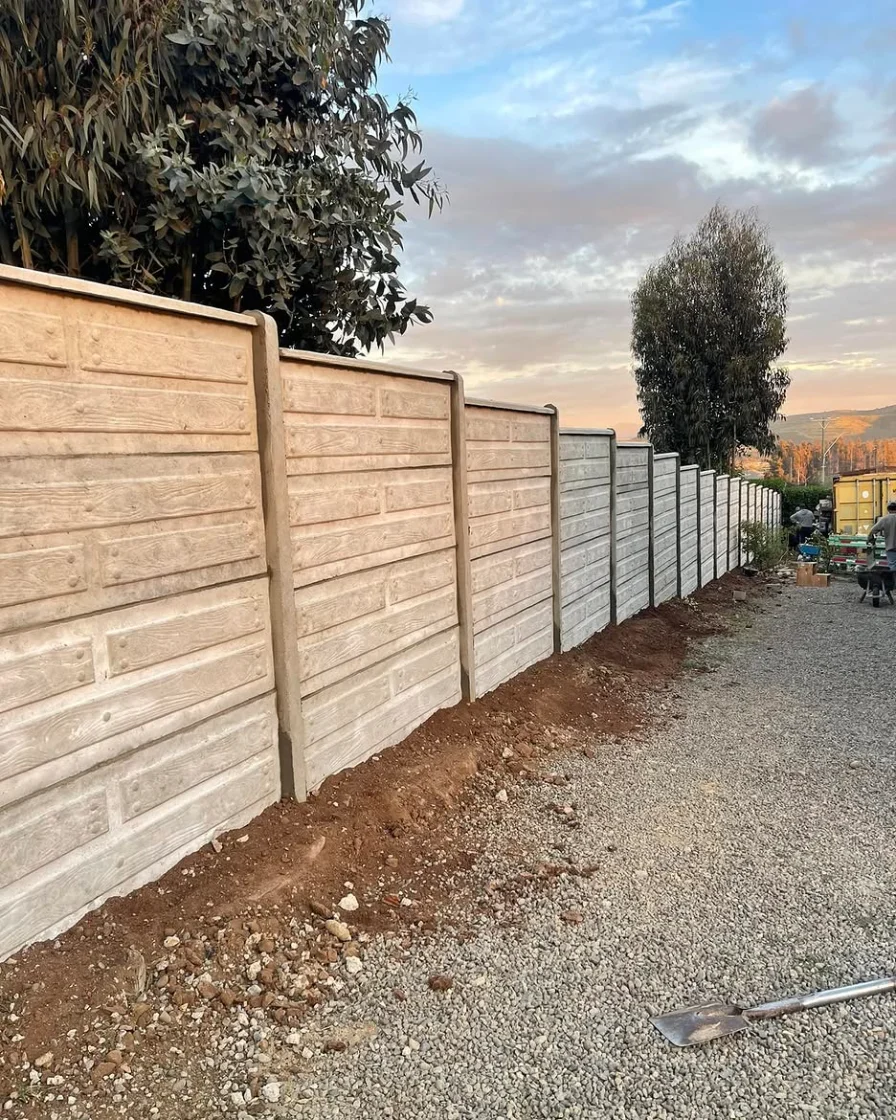 Instalación de panderetas de hormigón en la V Región